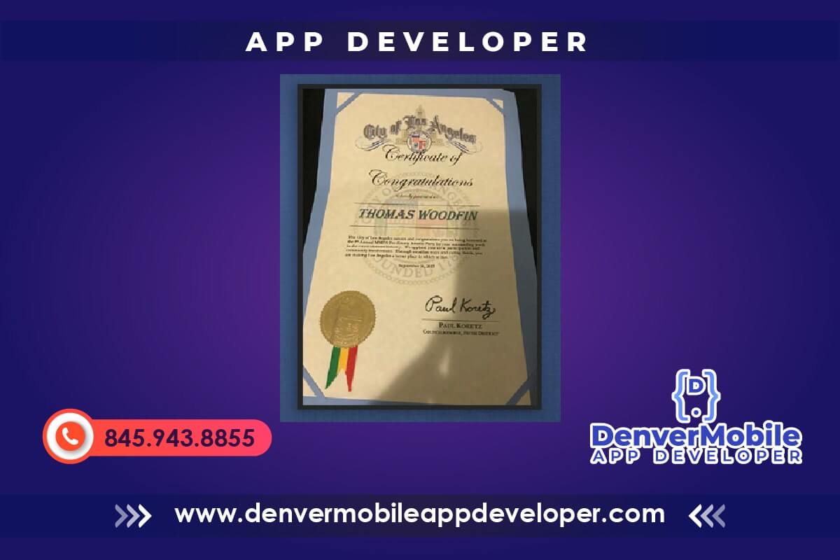 Certification of Professional Achievement — City of Los Angeles